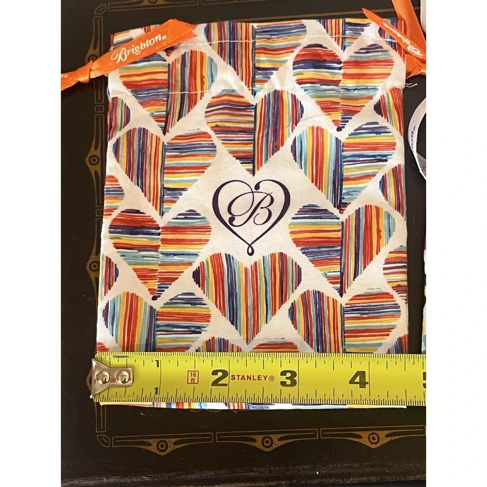 (2) Brighton Jewelry Trinket Pouch Fabric Bag 6 x 4.75